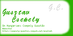 gusztav csepely business card